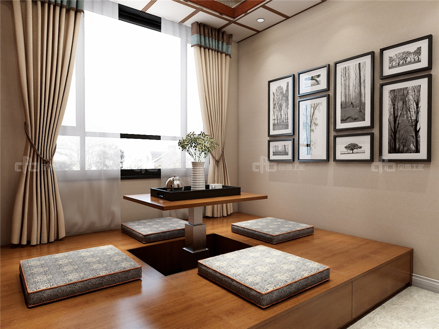 輕奢新中式風格效果圖,整木定制極簡新中式(圖8) 輕奢新中式風格效果圖,整木定制極簡新中式(圖8)