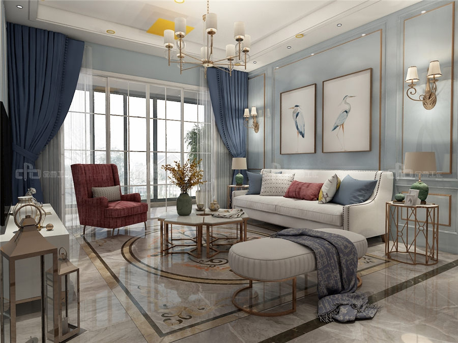 80㎡小戶型裝修效果圖 法式風格整木定制(圖2) 80㎡小戶型裝修效果圖 法式風格整木定制(圖2)