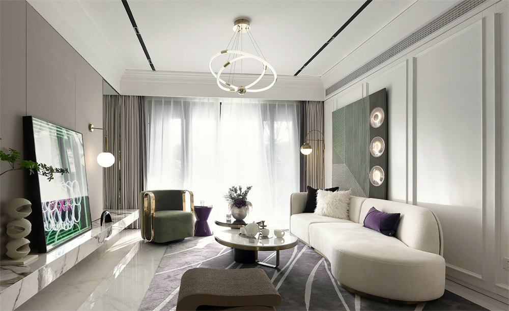 112㎡現代法式浪漫小三房風格案例賞析(圖3) 112㎡現代法式浪漫小三房風格案例賞析(圖3)