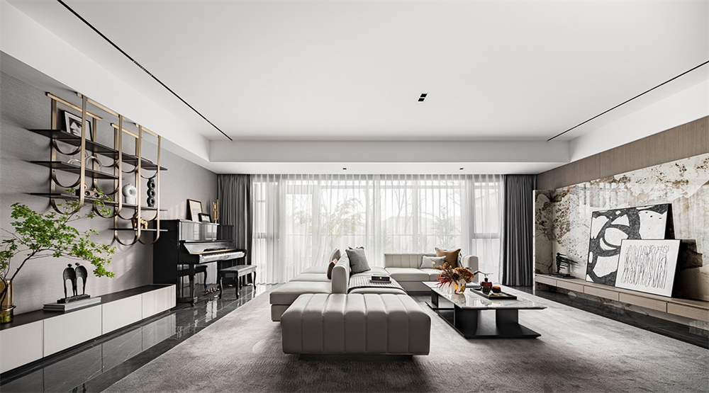 146㎡現代輕奢風格,整木定制圖片(圖1) 1.jpg