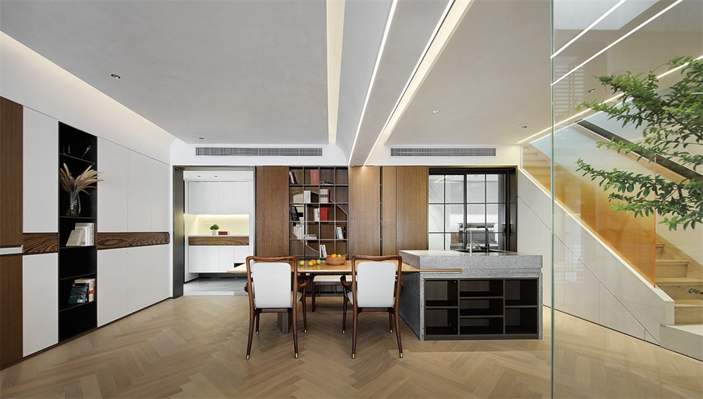 200㎡大平層整木定制，現代極簡風格(圖10)