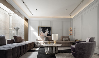 400㎡整木定制別墅設計，法式輕奢風格