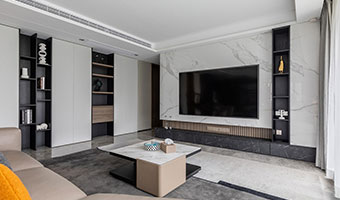 200㎡全屋整木定制設計，現代時尚簡約風格